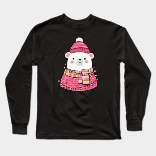 Merry Christmas Cute christmas polar bear Long Sleeve T-Shirt